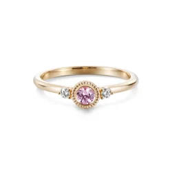 Kalevala Valittu sormus, 14K keltakultaa, safiiri ja timantit 0,06ct, Kalevala Love, 141000003P