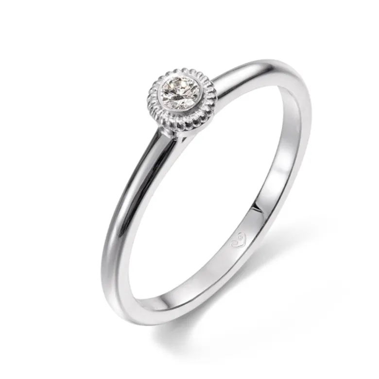 Kalevala Valittu sormus, 14K valkokultaa, 0,06ct, Kalevala Love, 541000001D