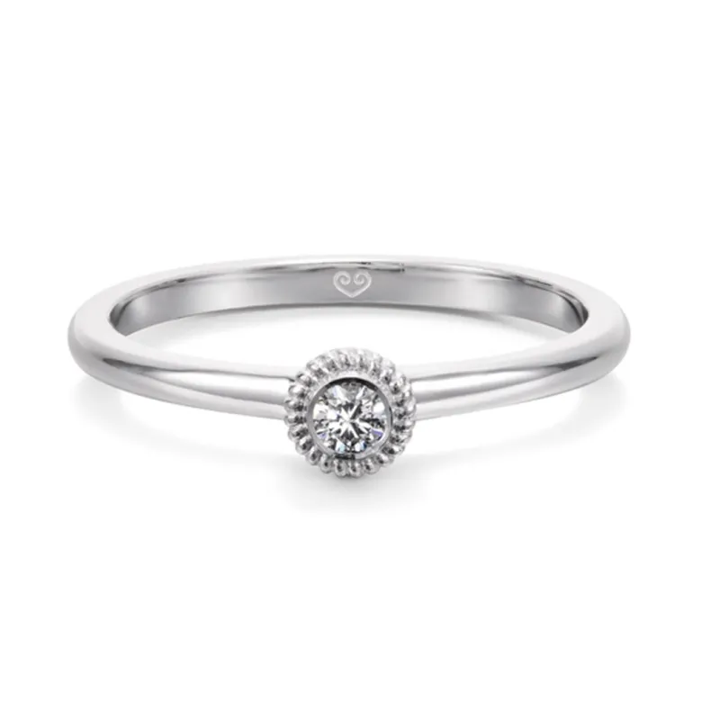 Kalevala Valittu sormus, 14K valkokultaa, 0,06ct, Kalevala Love, 541000001D