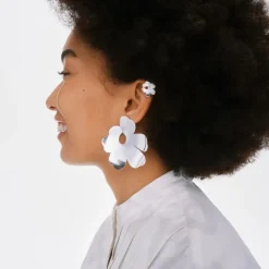 Kalevala x Marimekko Unikko isot korvakorut, hopeaa