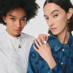 Kalevala x Marimekko Unikko sormus, hopeaa