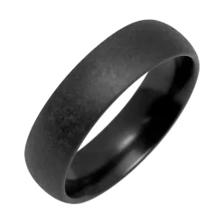 Kohinoor Duetto Black Edition kihlasormus, zirkonium, 6 mm, mattapinta