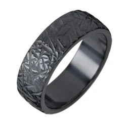 Kohinoor Duetto Black Edition, Ice kihlasormus, 7 mm, musta zirkonium 006-815