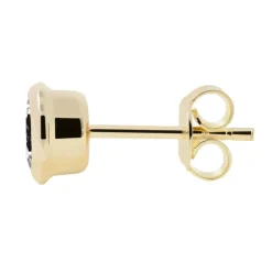 Kultaiset korvakorut 5mm kirkkaalla zirkoniakivellä, 14K keltakulta