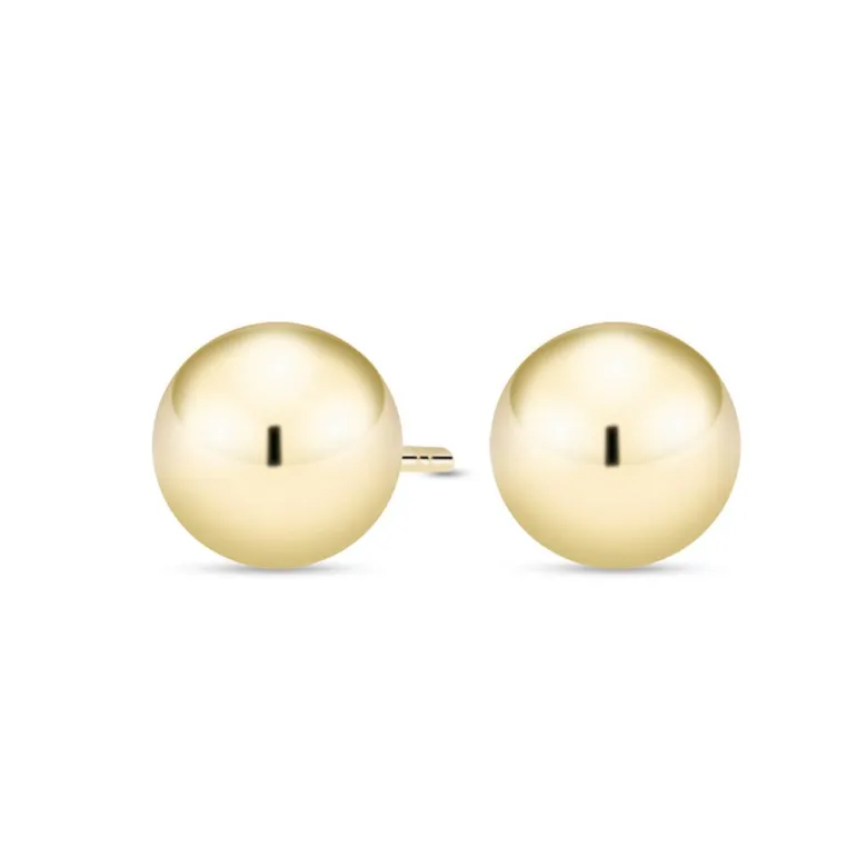 Kultaiset pallokorvakorut, 5mm pallo, 14K keltakulta