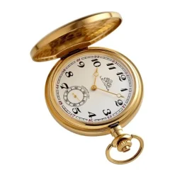 Leijona Pocket Watch, keltakullattu ja kuvioitu, 5531-43 taskukello