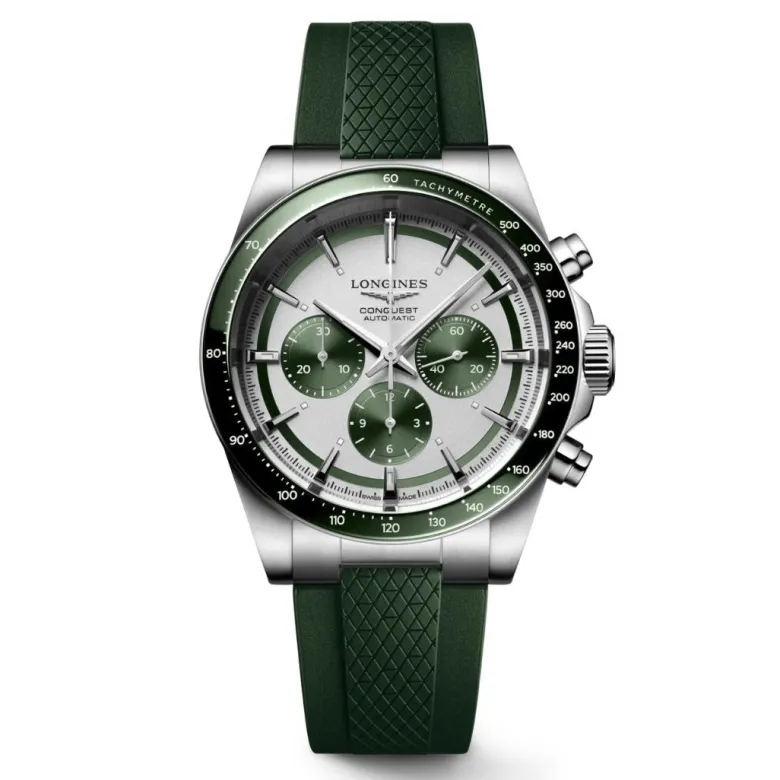 Longines Conquest Chronograph, 42mm, rannekello L38354029