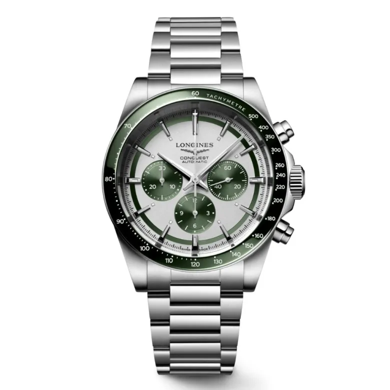 Longines Conquest Chronograph, 42mm, rannekello L38354026