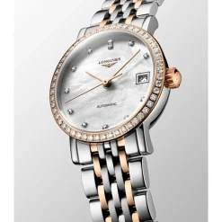 Longines Elegant Collection, ruusukulta ja timantit, rannekello L43095817