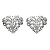 Lumoava Bella korvakorut 12x14 mm, hopea