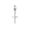 Lumoava Daisy risti charm, hopeaa