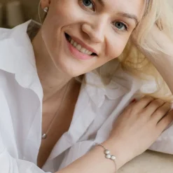 Lumoava Luoto rannekoru, hopeaa