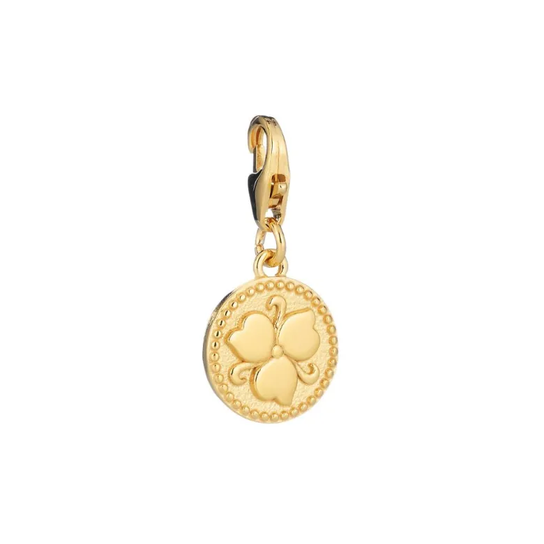 Lumoava Penny Charm, keltakullattua hopeaa