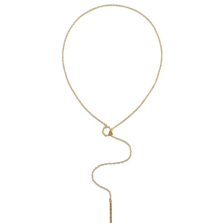 Lumoava Studio Honey Drip kaulakoru, keltakullattu pronssi, LS67260400000