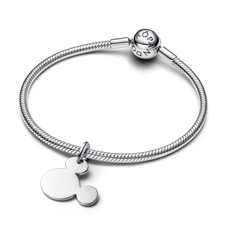 Pandora Disney Mickey Mouse Engravable hela, hopea, 793994C00