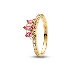 Pandora Disney Princess Rapunzel Tiara sormus, keltakullattu, 163651C01