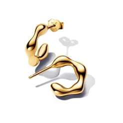 Pandora Essence Organically Shaped rengaskorvakorut, keltakullattu, 263269C00