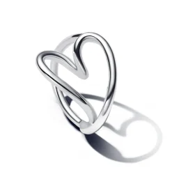 Pandora Essence Organically Shaped Heart sormus, hopea, 193288C00