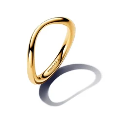 Pandora Essence Organically Shaped Band sormus, keltakullattu, 163314C00