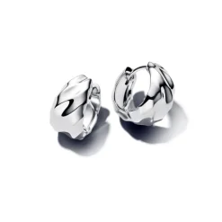Pandora Essence Rippled Small rengaskorvakorut, hopea, 293874C00