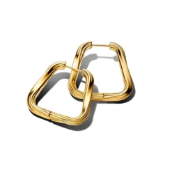 Pandora Essence Twisted Triangle isot rengaskorvakorut, keltakullattu, 263876C00