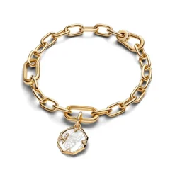 Pandora ME Butterfly Medallion hela, keltakullattu, 763366C01