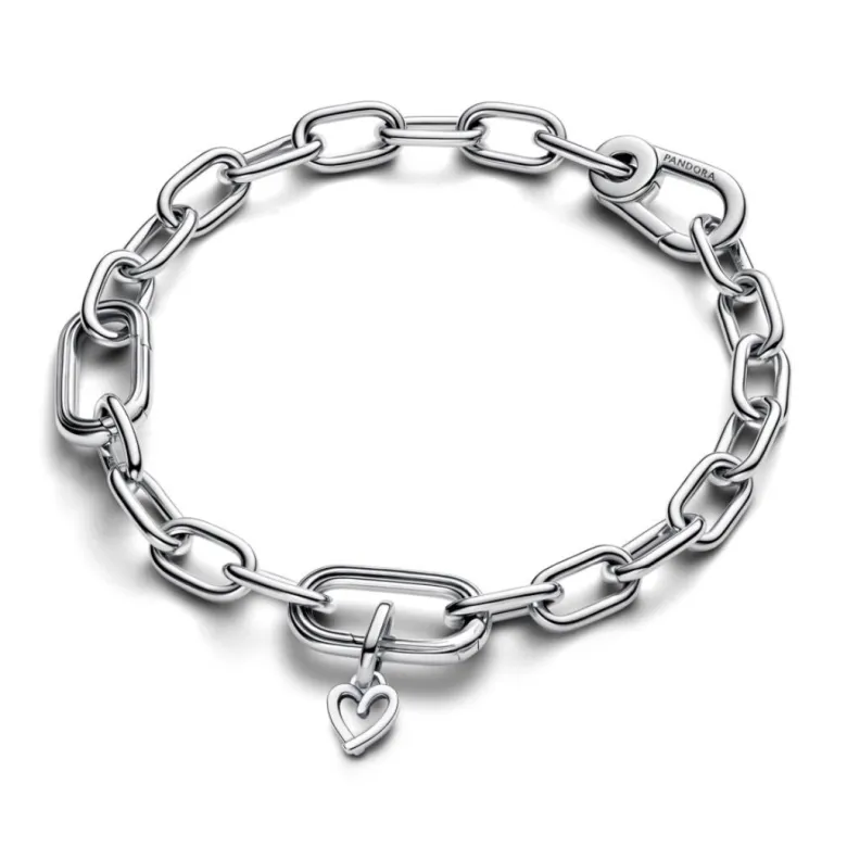 Pandora ME Freehand Heart Mini hela, hopea, 793048C00