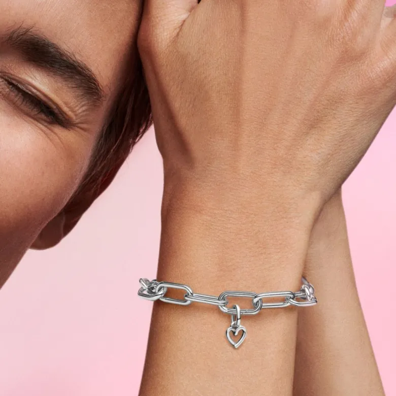 Pandora ME Freehand Heart Mini hela, hopea, 793048C00