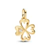 Pandora ME Heart Four-leaf Clover Medallion hela, keltakullattu, 763034C01