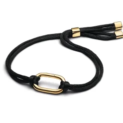 Pandora ME Openable Link Cord rannekoru, tekstiili ja keltakullattu, 564680C01