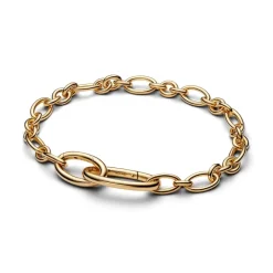 Pandora ME Openable Oval Link Chain rannekoru, keltakullattu, 564678C00