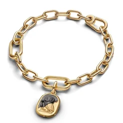 Pandora ME Owl Medallion hela, keltakullattu, 764805C01