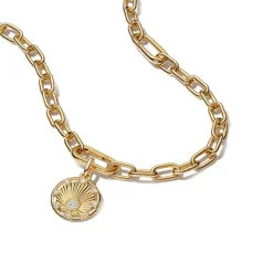 Pandora ME Small-Link Chain kaulakoru, keltakullattu, 369685C00-50