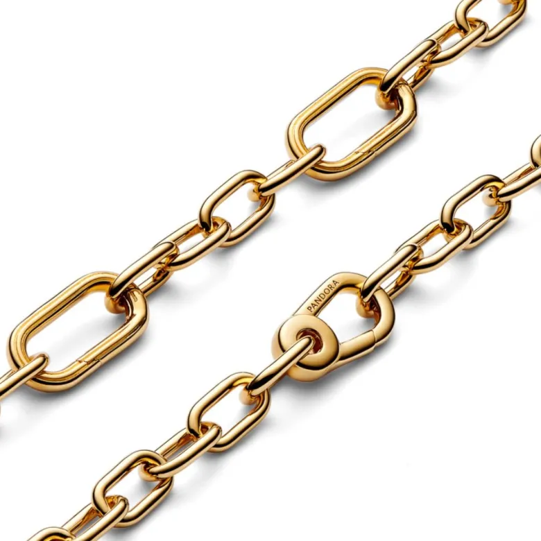 Pandora ME Small-Link Chain rannekoru, keltakullattu, 569662C00