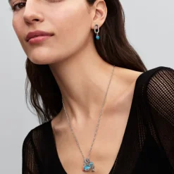 Pandora ME Turquoise-colored Heart Mini hela, hopea, 793827C01