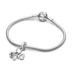 Pandora Moments Baby Bottle and Shoes hela, hopea, 798106CZ