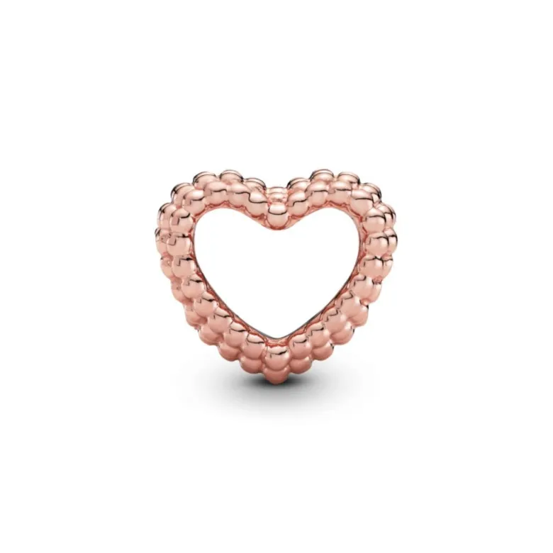 Pandora Moments Beaded Open Heart hela, ruusukullattu, 787516