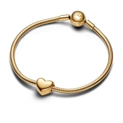 Pandora Moments Be Love Engravable Heart hela, keltakullattu, 763439C00