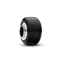 Pandora Moments Black Mini Murano Glass hela, hopea, 793117C00