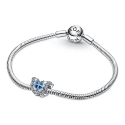 Pandora Moments Blue Butterfly Sparkling hela, hopea, 790761C01