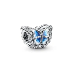 Pandora Moments Blue Butterfly Sparkling hela, hopea, 790761C01