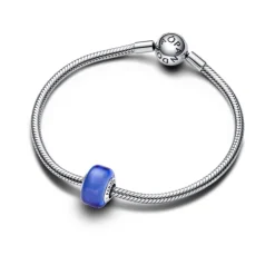 Pandora Moments Blue Mini Murano Glass hela, hopea, 793105C00