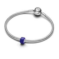 Pandora Moments Blue Murano Glass Mini hela, hopea, 794773C01