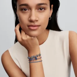 Pandora Moments Blue Octopus hela, hopeaa, 794706C01