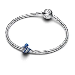 Pandora Moments Blue Octopus hela, hopeaa, 794706C01