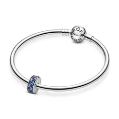 Pandora Moments Blue Pavé lukkopala, hopea, 791817NSBMX