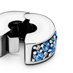 Pandora Moments Blue Pavé lukkopala, hopea, 791817NSBMX