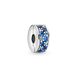 Pandora Moments Blue Pavé lukkopala, hopea, 791817NSBMX
