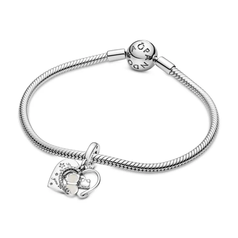 Pandora Moments Cats & Hearts hela, hopea, 799546C01