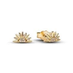 Pandora Moments Celestial Sparkling Sun korvakorut, keltakullattu, 264627C01